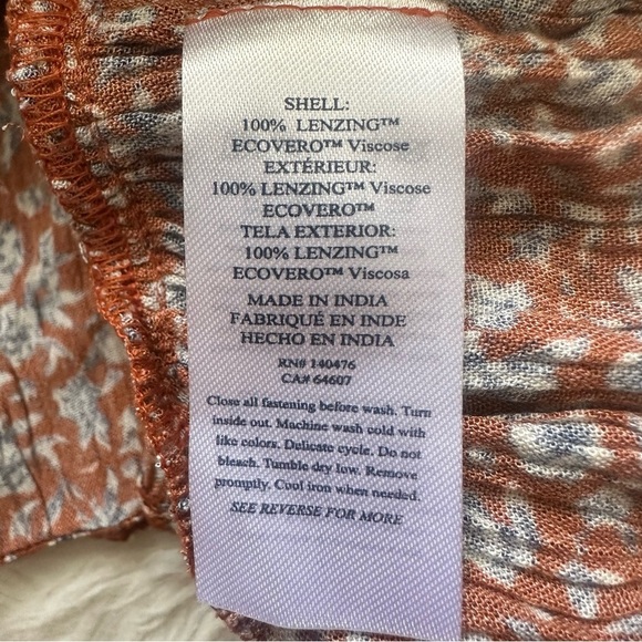 Faherty Dress Montana Swingy Mini Smocked Waist Ennis Floral S NWT New - Picture 9 of 13